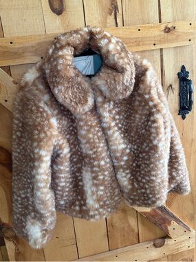 Target Brown & White Faux Fur Teddy Jacket